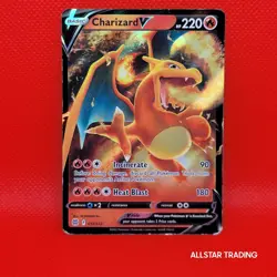 Charizard V 017/172 Pokemon Sword & Shield Brilliant Stars Rare Holo Pokemon TCG - Image 1
