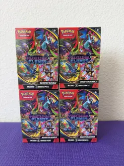 Lot Of 4 Pokemon Mega Evolution Phantasmal Flames Booster Bundle. 24 Total Packs - Image 1