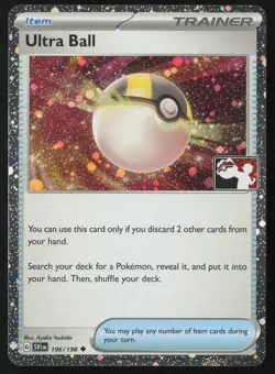 Pokemon Ultra Ball - 196/198 Prize Pack Series Cards Cosmo Holo Pack Fresh - NM - Image 1
