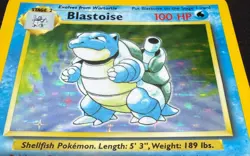 POKEMON TCG BLASTOISE 2/102 BASE SET RARE HOLO VERY GOOD CONDITION LIGHT PLAY - Image 3