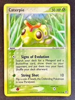 Caterpie 56/112 2004 EX FireRed & LeafGreen Pokemon Card TCG Reverse Holo - VLP - Image 1