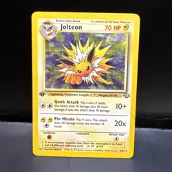 Pokemon Card - Jolteon Jungle 1st Edition 4/64 Holo Rare MP - Image 1