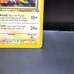 Pokemon Card - Jolteon Jungle 1st Edition 4/64 Holo Rare MP - Image 5