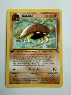 Kabuto 1st Edition Pokemon TCG Fossil Set 50/62 - Image 1