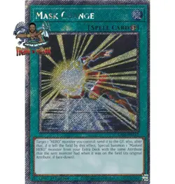 Yugioh! 1x Mask Change RA04-EN142 Platinum Secret Rare 1st Ed NM - Image 1