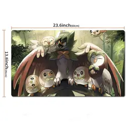 Pokemon Playmat Decidueye Rowlet TCG CCG Play Pad Trading Card Game Mat Mousepad - Image 2