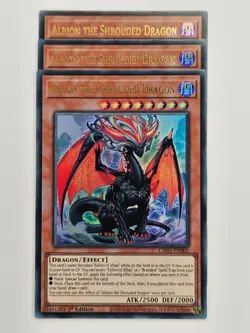 Yu Gi Oh - 3x CH01-EN005 Albion the Shrouded Dragon - Ultra Rare - Image 1