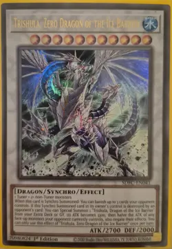 YuGiOh Trishula, Zero Dragon of the Ice Barrier Ultra Rare SDFC-EN041 1st Ed - Image 1
