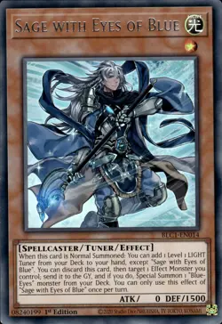 Sage With Eyes Of Blue - Silver Ultra Rare 1st Edition BLC1-EN014 - NM - YuGiOh - Image 1