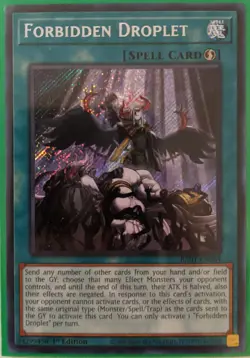 YuGiOh Forbidden Droplet Secret Rare 1st Edition RA01-EN064 - Image 1