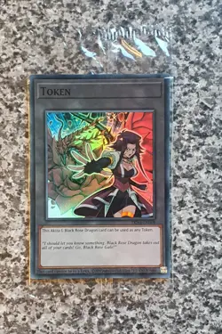 Yugioh TKN5-EN008 Token (Akiza and "Black Rose Dragon") Super Rare MINT - Image 1