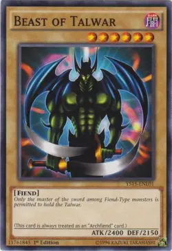 1x (NM) Beast Of Talwar - YS15-ENL01 - Common - 1st Edition YuGiOh - Image 1