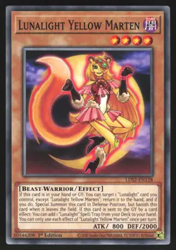 Lunalight Yellow Marten - LDS2-EN128 - Common - 1st Edition Yugioh - Image 1