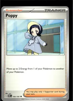 Pokemon Poppy 193/197 Obsidian Flames Non Holo Uncommon 5 Card Lot - Image 1