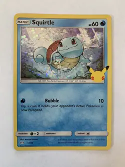 Squirtle 17/25 Holo Pokemon 25th Anniversary McDonald’s Promo Card 2021 NM - Image 1