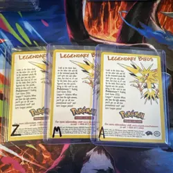 Pokemon Cards Sealed Legendary Birds Promo 3Set Zapdos Articuno Moltres 2000 - Image 1