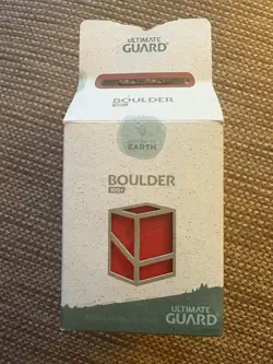 ULTIMATE GUARD RED BOULDER RETURN TO EARTH DECK CASE 100+ Card Box mtg ccg tcg - Image 1