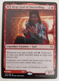 MTG Birgi, God of Storytelling Kaldheim Rare 123/285 TCG Trading Card #Live - Image 1