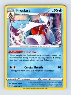 Froslass SWSH06: Chilling Reign Holo Rare 036/198 NM/LP Pokemon Cards - Image 1