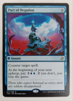 MTG Pact of Negation Time Spiral Remastered TSR Rare 77/289 Trading Card #Live - Image 1