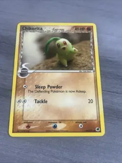 POKEMON CHIKORITA DELTA SPECIES 44/101 COMMON DRAGON FRONTIERS NM CARD - Image 1