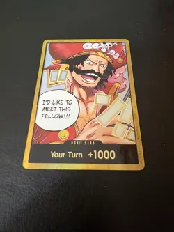 One Piece Gol.D.Roger GOLD DON!! Card (OP-13) English Pack Fresh - Image 1