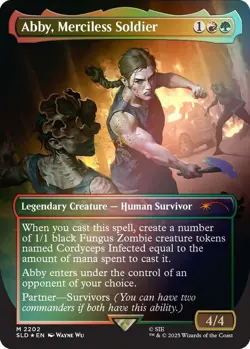 Abby, Merciless Soldier - Rainbow Foil - Secret Lair Drop Series - Near Mint - Image 1