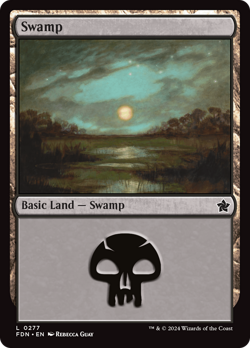 x4 Swamp FDN Foundations MTG 277 BASIC LAND M/NM 4x - Image 1