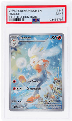 2024 Pokemon Scarlet and Violet Stellar Crown Raboot Illustration Rare PSA 9 - Image 1