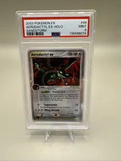 Pokemon Aerodactyl ex EX Sandstorm Holo Ultra Rare #94 PSA 9 Mint - Image 1
