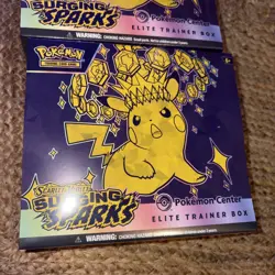 Pokemon TCG Surging Sparks Pokemon Center Elite Trainer Box ETB New & Sealed x2 - Image 3