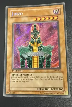 Yu-Gi-Oh Jinzo PSV-000 1st Edition Ultra Rare Vintage Pharaoh’s Servant Holo - Image 1