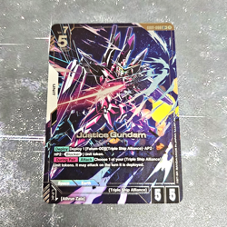 JUSTICE GUNDAM GD01-066 LR+ Alt Art - Newtype Rising Gundam Card Game TCG - Image 1