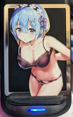 Rem Re: Zero Waifu Gold Metal Card Anime Goddess Story - Image 1