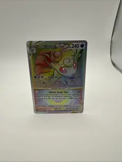 Pokemon TCG Alolan Vulpix VSTAR Silver Tempest Holo Card 197/195 Secret Rare - Image 1