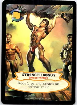 Hyborian Gates CCG "STRENGTH BONUS" Boris Vallejo Trading Card 1995 L/E - Image 1