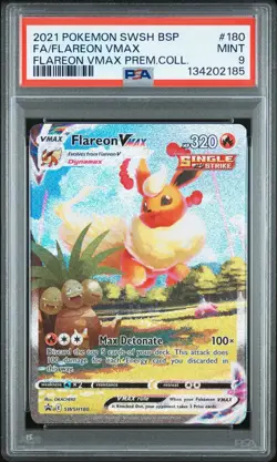 Flareon VMAX SWSH180 SWSH: Sword & Shield Promo Card PSA 9 MINT - Image 1