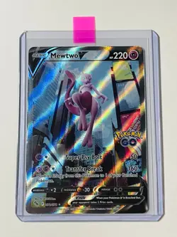 Pokemon GO TCG Mewtwo V 072/078 Alternate Alt Full Art Holo Foil NM Card 2022 - Image 2