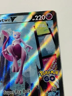 Pokemon GO TCG Mewtwo V 072/078 Alternate Alt Full Art Holo Foil NM Card 2022 - Image 5