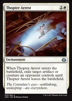 FOIL Thopter Arrest SP Aether Revolt MTG Magic the Gathering White English Card - Image 1