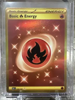 Pokemon TCG Basic Fire Energy Sv03: Obsidian Flames 230/197 Gold Hyper Rare Card - Image 1