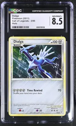 CGC 8.5 Dialga 2011 Call of Legends 3/95 Holo SWIRL Pokemon Card - Image 1
