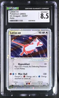 CGC 8.5 Latias ex 2003 EX Dragon 93/97 Holo Pokemon Card - Image 1