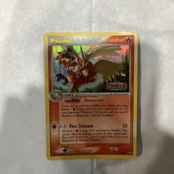 2006 Pokemon BLAZIKEN Ex Power Keepers REVERSE HOLO Gold Foil STAMPED Card 5/108 - Image 1