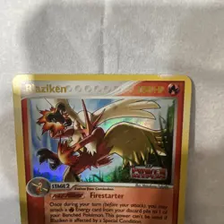 2006 Pokemon BLAZIKEN Ex Power Keepers REVERSE HOLO Gold Foil STAMPED Card 5/108 - Image 2