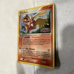 2006 Pokemon BLAZIKEN Ex Power Keepers REVERSE HOLO Gold Foil STAMPED Card 5/108 - Image 3