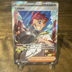 Pokemon TCG Crispin 164/142 Ultra Card SV-07 Stellar Crown Rare Full Art Trainer - Image 1