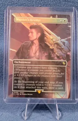 In Hand! MTG Warrior's Resolve (Borderless) Foil #0465 - Final Fantasy Gladiolus - Image 1