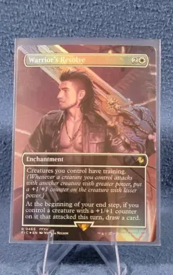 In Hand! MTG Warrior's Resolve (Borderless) Foil #0465 - Final Fantasy Gladiolus - Image 2