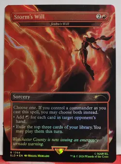 MTG Storm's Will - Jeska's Will (Rainbow Foil) NM Marvel Secret Lair 1744 Magic - Image 2